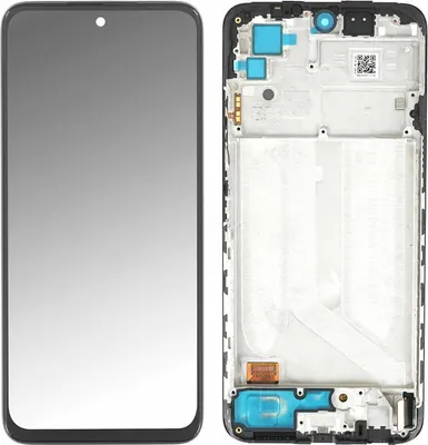 Produktbild von OEM - LCD AMOLED Display Touchscreen Bildschirm Rahmen Schwarz / Onyx Grau für Xiaomi Redmi Note 10 4G
