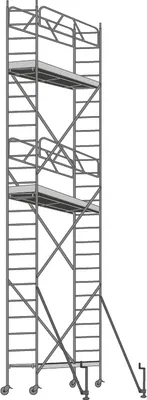 Produktbild von Alu Fahrgerüst Mod. B - Breite: 0,60 m, Länge: 2,00 m - Arbeitshöhe: 8,15 m
