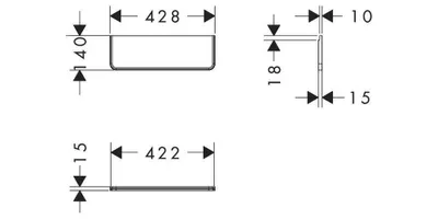 Zdjęcie produktu dla hansgrohe Xelu Q Tray, 140x430, 54144000