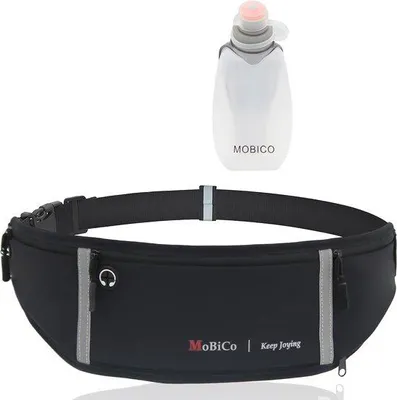 Productafbeelding van Famanu telefoonriem - hardloopheupzak, sportriem, fitnessriem - zwart met fles
