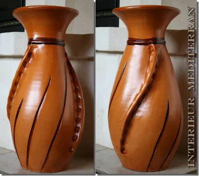 Produktbild von BODENVASE "ALGARVE II" - Größe: ca.40 CM Hellbraun