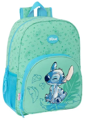 Productafbeelding van Safta Disney Stitch rugzak, 42 cm, geschikt voor gebruik met een trolley – schoolrugzak met flessenvakken