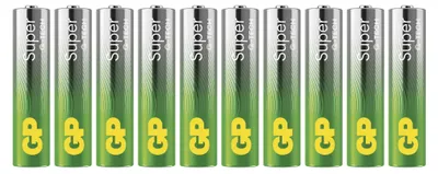 Alkalická baterie GP Super AAA (LR03), 10 ks