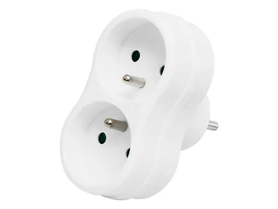 Obrázek produktu pro Solight Bílá rozbočovací zásuvka 2x10A 5E54