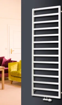 Produktbild von Badheizkörper Design Handtuchheizkörper Mittelanschluss XIMAX Pure Weiss Höhe 1710 mm, Breite 600 mm 757 Watt