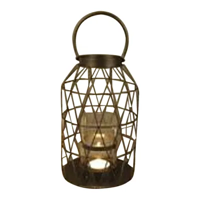 Produktbild von Rasteli Windlicht Kerzenständer Metall Grau D 20 cm H 40 cm