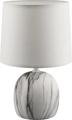 Immagine prodotto di Lampada da tavolo in tessuto ceramico 25,5 cm grigio bianco E14 rotonda lampada moderna in Vetroceramica