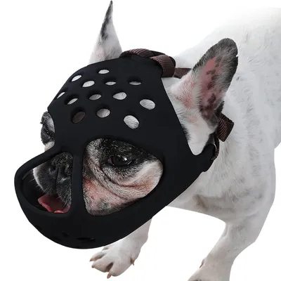 Productafbeelding van MAULKORB voor honden met een korte snuit, zachte siliconen muilkorf voor comfortabel gebruik