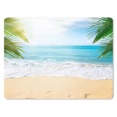Produktbild von MuchoWow® Mauspad Mousepad Strand - Sand - Meer - Palme 23x19 cm - Mousepads - Maus Mat - Pad - Mausunterlage - Schreibtischunterlage - Mauspad