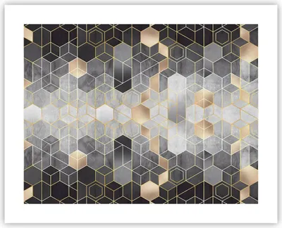 Produktbild von Poster - Poster ohne Rahmen - Geometrisch Abstraktion Sechsecke - 50x40 cm - Wand Bild - Wanddeko - Wandbilder - Kunstposter - Wandposter - Bilder - Kunstdruck - Wanddekoration - P2XAA50x40-4776