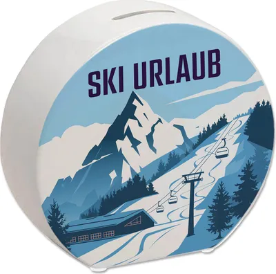 Produktbild von Berglandschaft Skipiste - Ski Urlaub Spardose