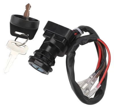Image de Interrupteur d'allumage pour quad : performance d'allumage stable. Interrupteur d'allumage et de démarrage à 4 fils de rechange pour Polaris Sportsman 500, modèles 1996 à 1998