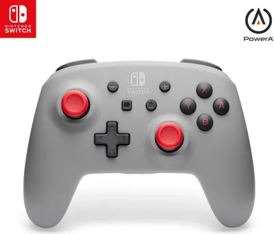 Zdjęcie produktu dla PowerA Kabelloser Controller für Nintendo Switch, Retro-Grau (Bluetooth, NSGP0310-01)