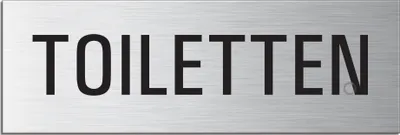 Produktbild von Schild - Toiletten  | Türschild 240 x 80 mm Aluminium selbstklebend