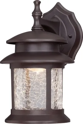 Zdjęcie produktu dla Ściemnialna zewnętrzna lampa ścienna LED brąz / Craquelé