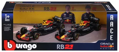 Produktbild von Bburago Red Bull RB21 F1 Set 1:43 Verstappen Tsunoda Formel 1 Modellautos Geschenk