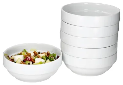 Produktbild von 6er Set Tommy Schale Ø17,5cm weiß 670ml Porzellan stapelbar