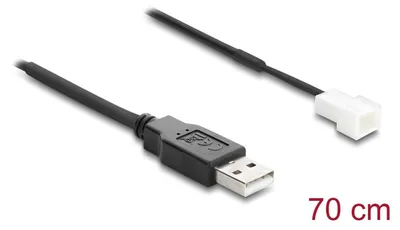 Obrázek produktu pro DeLOCK 91229, 0,7 m, USB A, Molex (3-pin), 5 V