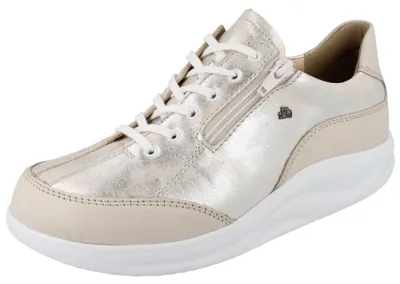 Produktbild von FINN COMFORT FINNAMIC Otaru Damen Schnürschuhe mit Reißverschluss ivory Leder - Größe: UK 8