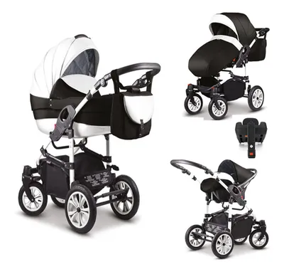 Produktbild von Kinderwagen-Set Craft 5 in 1 inkl. Sportsitz, Autositz, Iso Base und Zubehör - 17 Teile - in 18 Farben