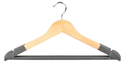 Produktbild von Kleiderbugel Nordic - grau - 2x Stuck - Holz