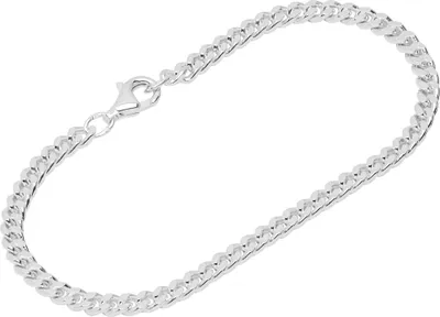 Produktbild von Armband aus 925 Sterling Silber 19cm Panzerkette diamantiert  Herren Armkette