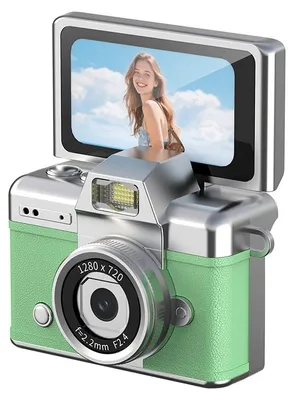 Produktbild von Daumen-Schlüsselanhänger-Kinderkamera, 1,47-Zoll-Klappdisplay, Mini-Digitalkamera, HD, ultrakompakte Kamera, Videokamera