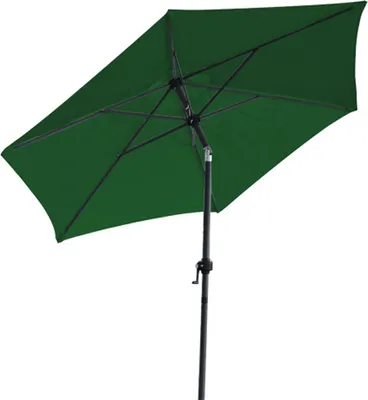 Produktbild von Sonnenschirm 200 cm in grün - Knickgelenk und Kurbel - Kurbel Schirm Knick