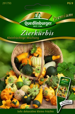 Produktbild von Quedlinburger Saatgut - Zierkürbis kleinfrüchtige Mg - Samen - 291793