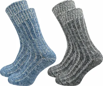 Produktbild von Gawilo  Hochwertige Norwegersocken Damen (2Paar), Blau Schwarz / 35 - 38