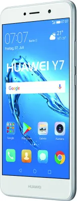 Produktbild von Huawei Y7, 14 cm (5.5"), 2 GB, 16 GB, 12 MP, Android 7.0, Silber, Weiß