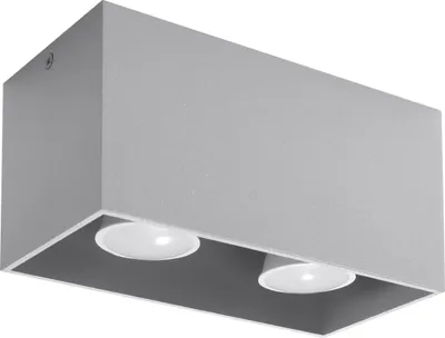 Obrázek produktu pro Moderní stropní svítidlo DELTA 2 GU10 šedá hliník