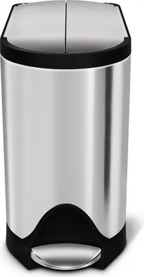Produktbild von simplehuman 10 Liter schmetterling Treteimer, fingerabdrucksicherer Edelstahl - 3,5x3,5x25 cm; CW1899