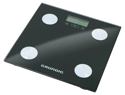 Produktbild von Grundig, Körperanalysewaage bis 180kg mit BMI und LCD, Schwarz