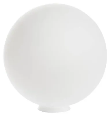 Image de Verre sphérique opale blanc mat pour luminaire, Ø 300 mm  Abat-jour sphérique, ouverture 100 mm avec collerette