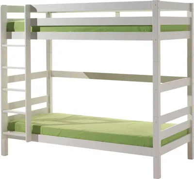 Produktbild von Etagenbett Karolina 210x105x182 Hochbett Massivholz Weiß