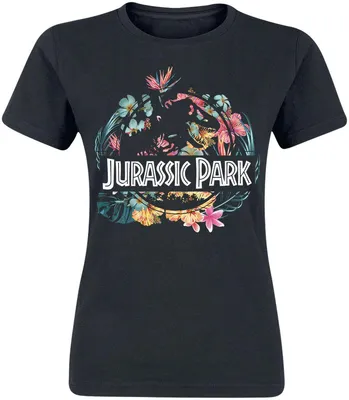 Produktbild von Jurassic Park T-Shirt Damen Tropical Flower schwarz XL