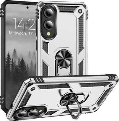 Produktbild von Armor Outdoor Handyhülle für Samsung Galaxy S25 Edge Handy Panzer Case Cover Schutzhülle Farbe: Silber