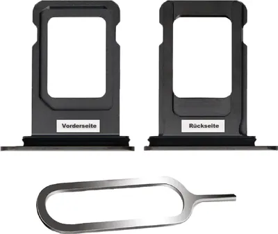 Produktbild von iPHONE XS MAX SIM KARTEN HALTER TRAY ADAPTER FACH STECKER SLOT CARD NADEL SPACE GREY GRAU