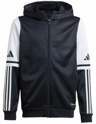 Immagine prodotto di Adidas - Felpa con cappuccio "Squadra 25" con zip integrale per bambini PP4957 (152) (bianco/nero)