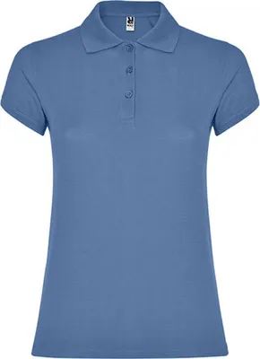 Image de Roly PO6634 | Polo femme Star Woman, Piqué - Couleur : Riviera Blue 261 - Taille : XXL