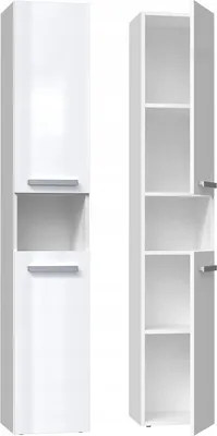 Produktbild von Badezimmerschrank NEL I 31x30x174 cm  weiß  glänzend