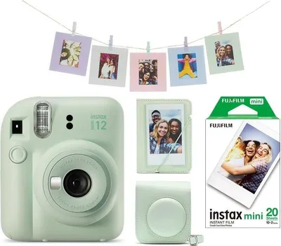 Zdjęcie produktu dla Fujifilm Instax Mini 12 Green + zestaw Mini 12 ACC + film 2x10