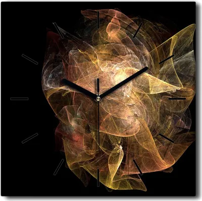 Produktbild von Coloray Uhr auf Leinwand 30x30 cm Wand Uhr Dekoration Wohnzimmer Segeltuch schwarze Hände -Kunst-Kunst-Abstraktion.