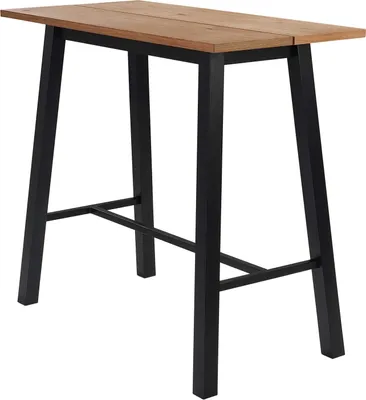 Produktbild von OXM Terrassa moderner Esszimmer-Bartisch Furnier Wildeiche geölt / Eichenfurnier Schwarz NC lackiert