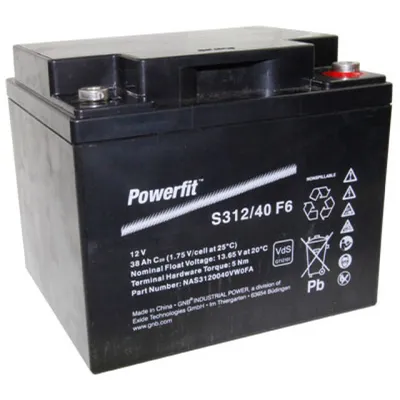 Zdjęcie produktu dla Akumulator kwasowo-ołowiowy Exide Powerfit S312/40 F6 ze złączem śrubowym M6 12V, 38000mAh
