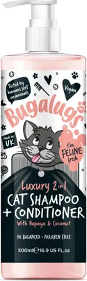 Produktbild von Bugalugs 2in1 Katzenshampoo + Conditioner 500 ml Pumpdosierer