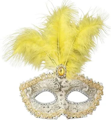 Produktbild von Maskerade Maske Federn, für Party, Damen