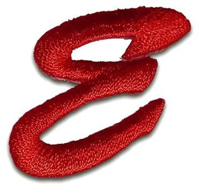 Produktbild von Buchstabe E 3.3x3.2cm: Alphabet Buchstaben Einzeln Auswählbar - Aufnäher, Bügelbild, Aufbügler, Applikationen, Patches, Flicken, Zum Aufbügeln