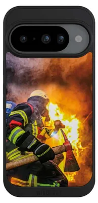 Produktbild von NIVOCASE Handyhülle für Google Pixel 10 Hülle NIVOpure Case Schwarz Feuer Feuerwehr Lebensretter